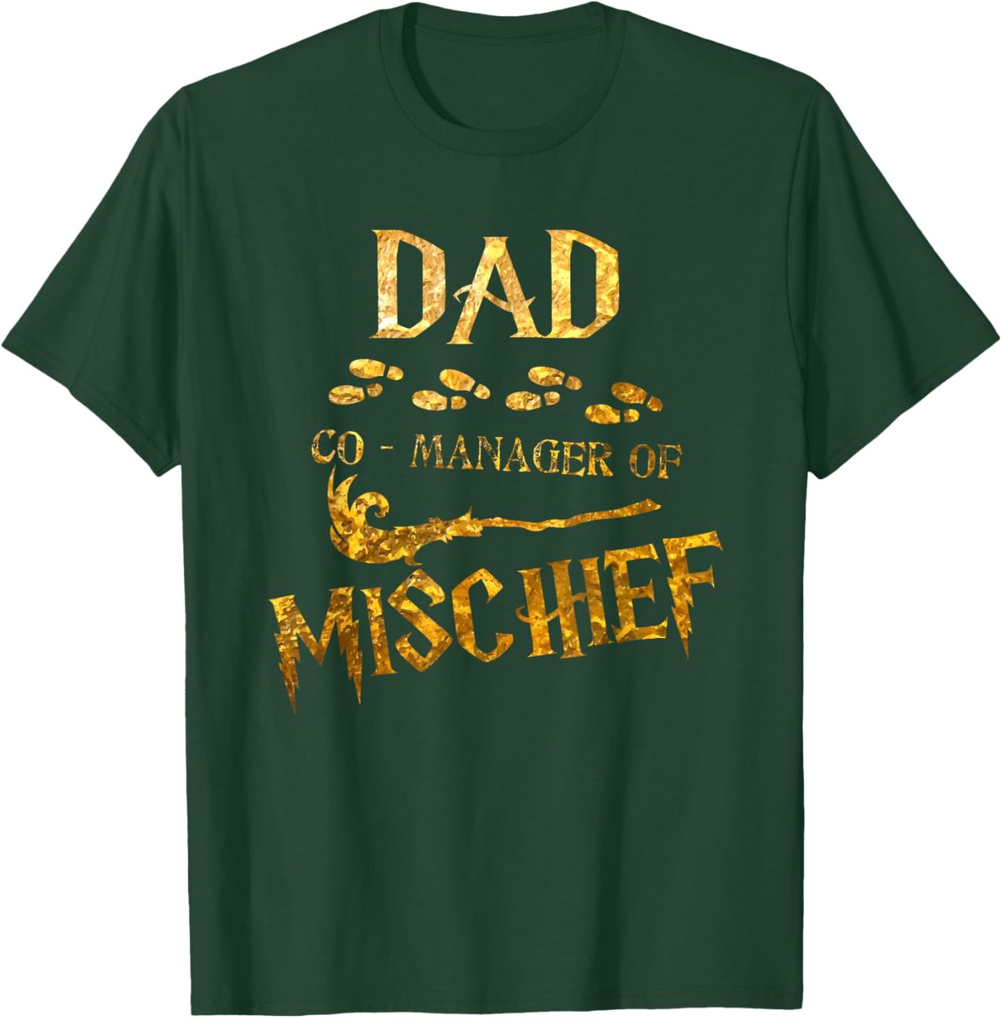 Magical Dad Manager of Mischief Birthday Family Matching T-Shirt - T-Shirt | Forest
