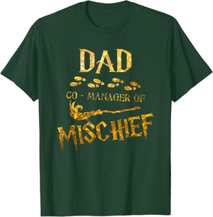 Magical Dad Manager of Mischief Birthday Family Matching T-Shirt - T-Shirt | Forest