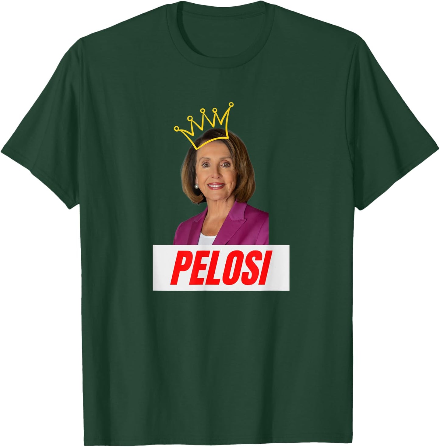 Congress Nancy Pelosi with Crown Letter Box Name T-Shirt - T-Shirt | Forest