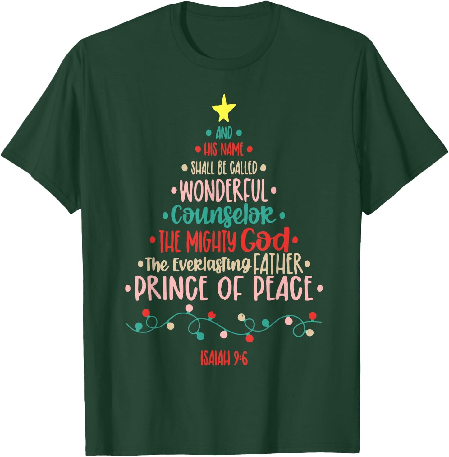 His Name Shall Be Jesus Christmas Religious Holiday Costume T-Shirt - T-Shirt | Forest