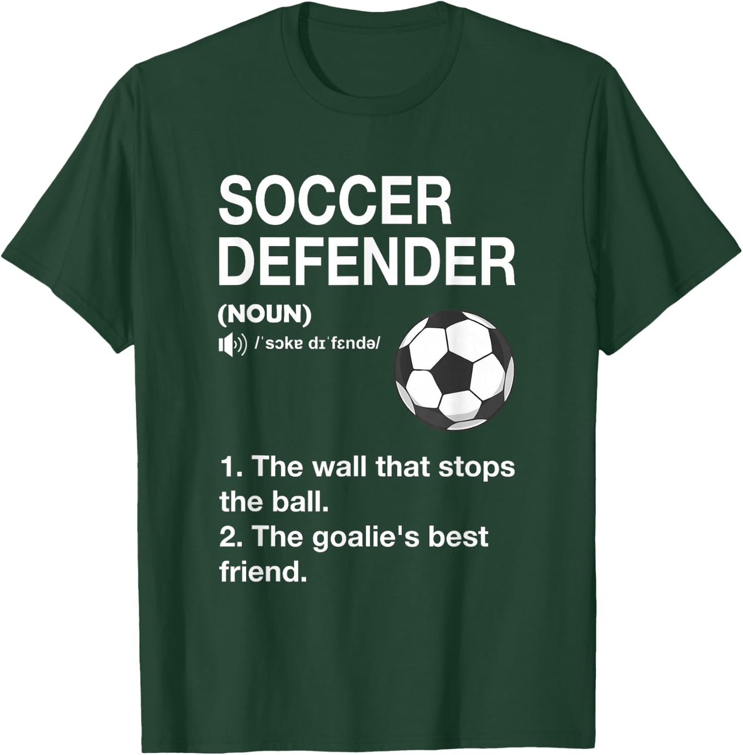 Soccer Defender Definition Soccer Player Football T-Shirt - T-Shirt | Forest