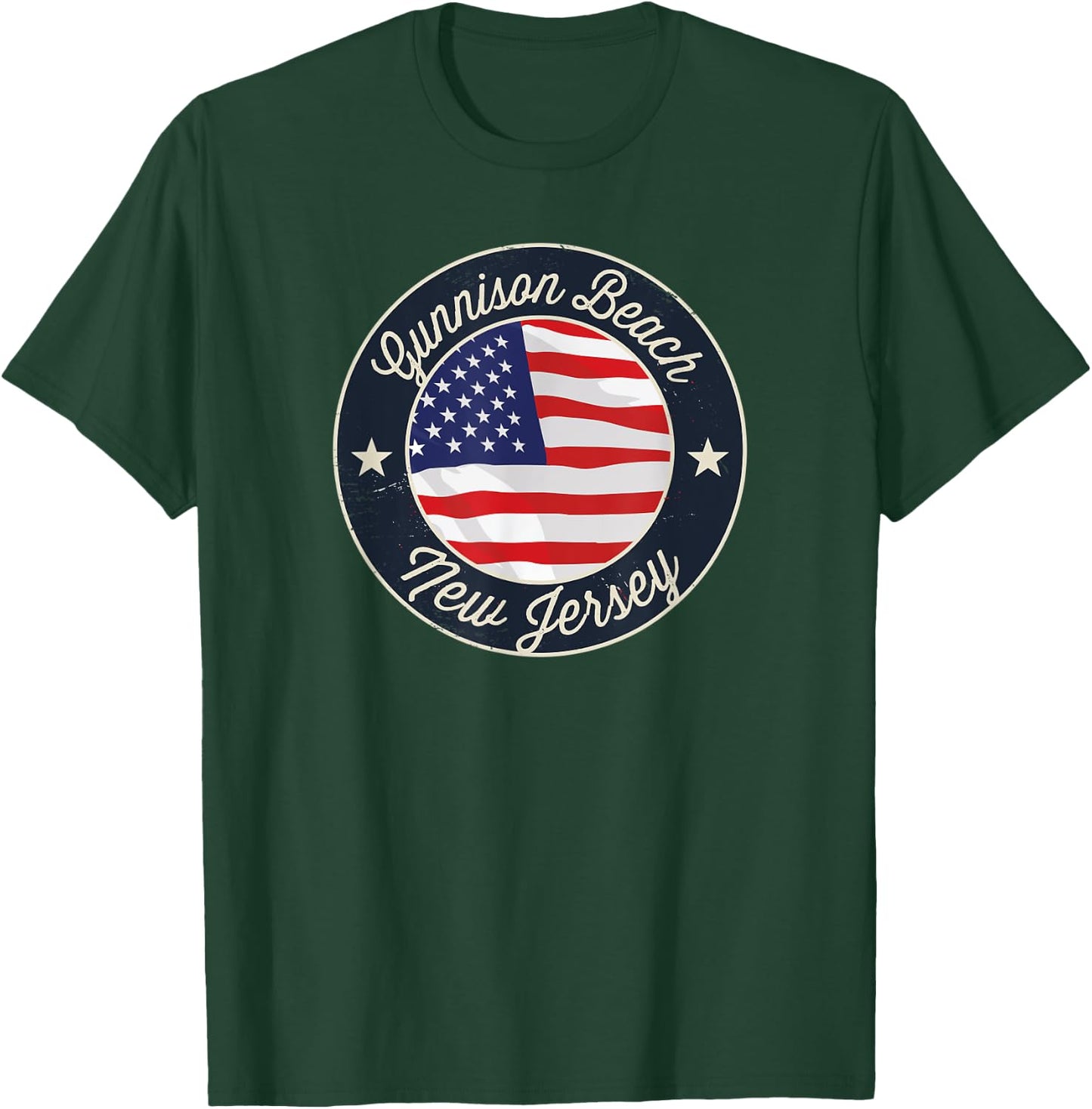 Gunnison Beach - Patriotic New Jersey Souvenir Women Kids Men T-Shirt - T-Shirt | Forest