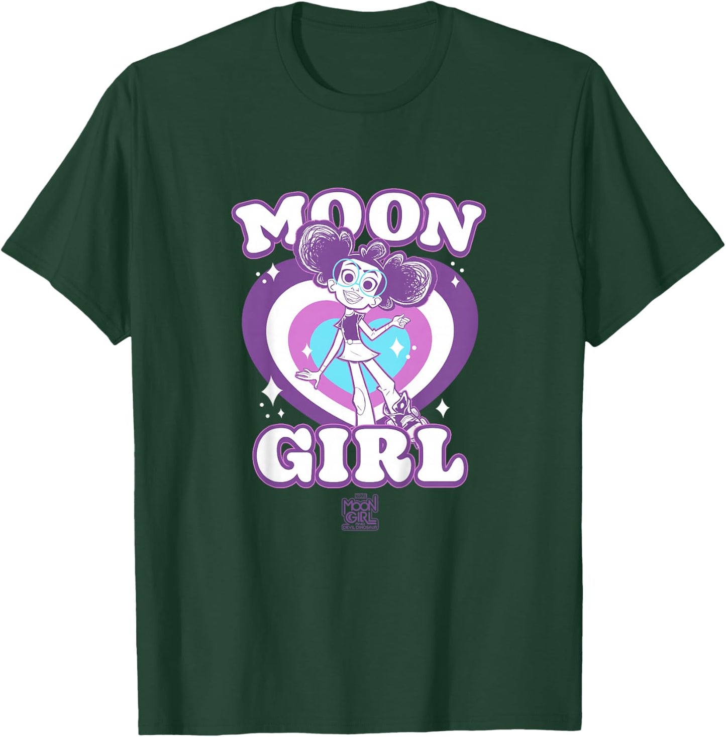 Kids Marvel Moon Girl And Devil Dinosaur Moon Girl Retro Hearts T-Shirt - T-Shirt | Forest