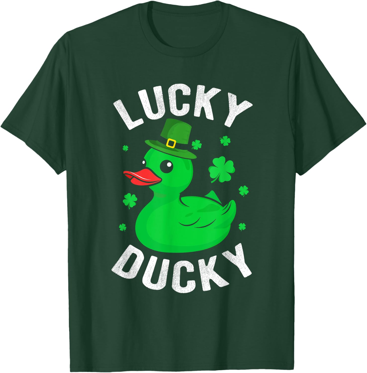 Lucky Ducky Clover St Patrick's Day Beer Ireland Irish T-Shirt - T-Shirt | Forest