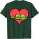 Pea Heart Vegetarian Seed Pod Flowering Plant Vegans T-Shirt - T-Shirt | Forest