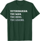 Veterinarian The Man The Hero The Legend Funny Veterinarian T-Shirt - T-Shirt | Forest