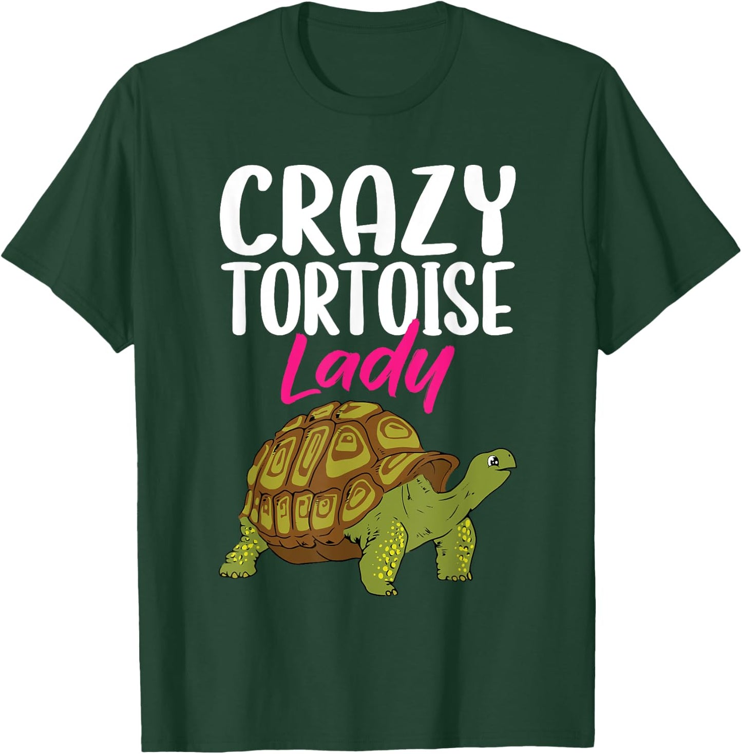 Crazy Tortoise Lady Tortoises Mom Women Turtle T-Shirt - T-Shirt | Forest