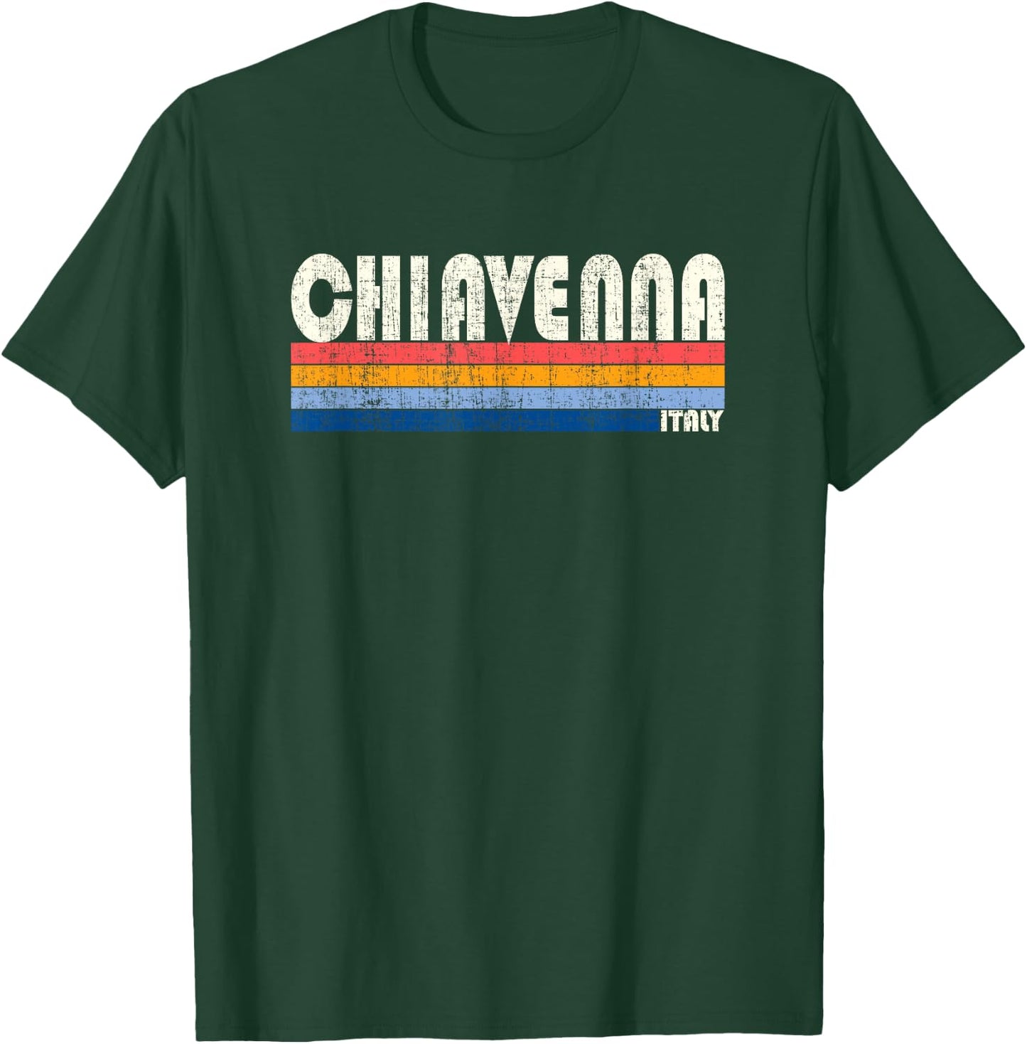Chiavenna, Italy Retro 70s 80s Style T-Shirt - T-Shirt | Forest
