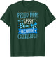 Proud Mom Of A Sassy Bow Wearing Cheerleader T-Shirt - T-Shirt | Forest