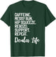 Doula Birth Companion Childbirth Coach Caffeine Messy Bun T-Shirt - T-Shirt | Forest