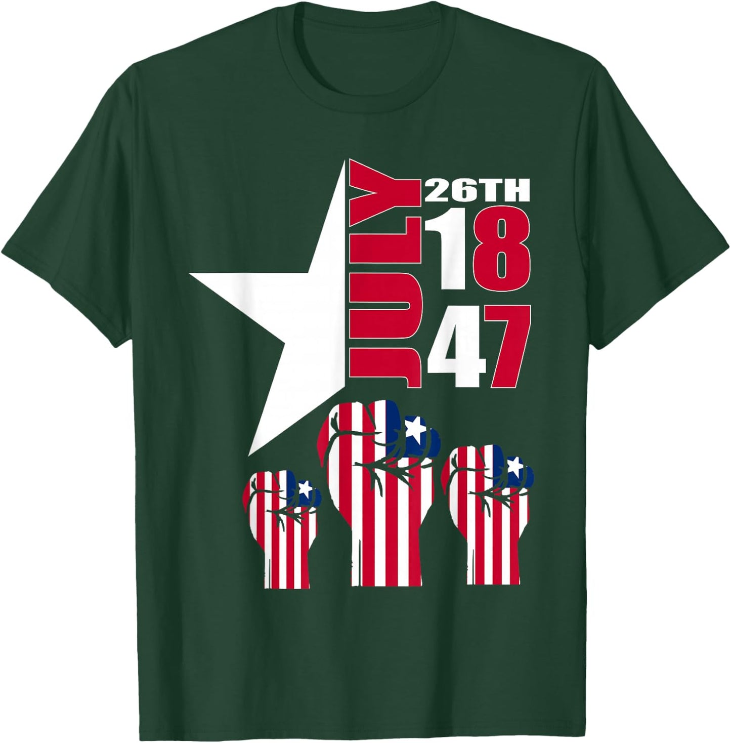 July 26 Liberia Independence Day Love Liberia Flag Fist T-Shirt - T-Shirt | Forest