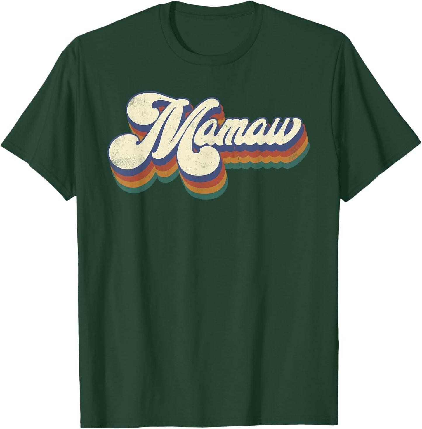 Mamaw Gifts For Grandma Retro Vintage Mother's Day Mamaw T-Shirt - T-Shirt | Forest