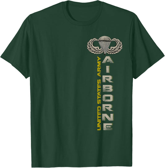 U.S Army Airborne Division Paratrooper Shirts Veterans Day T-Shirt - T-Shirt | Forest
