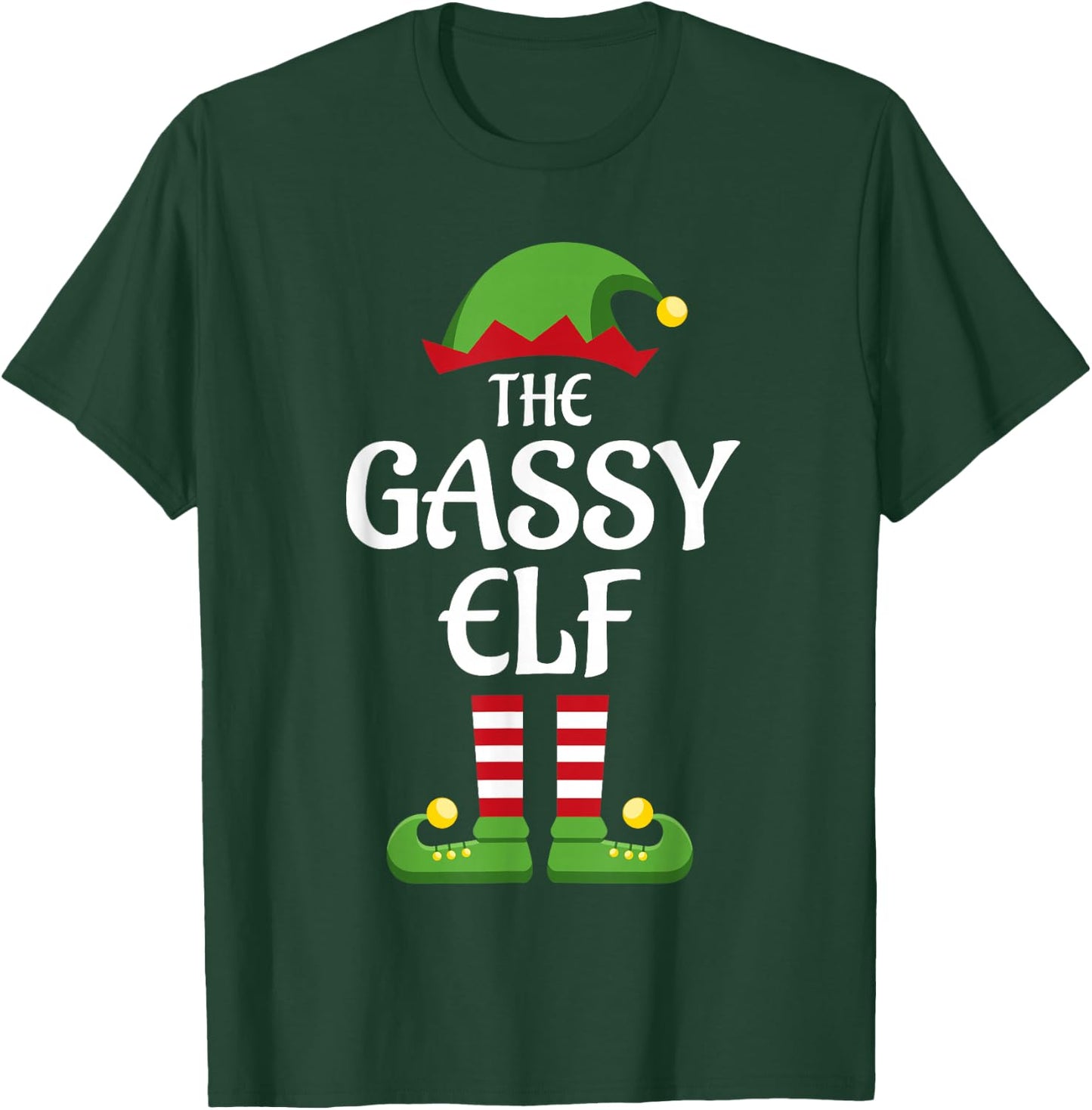 Gassy Elf Family Matching Group Christmas T-Shirt - T-Shirt | Forest