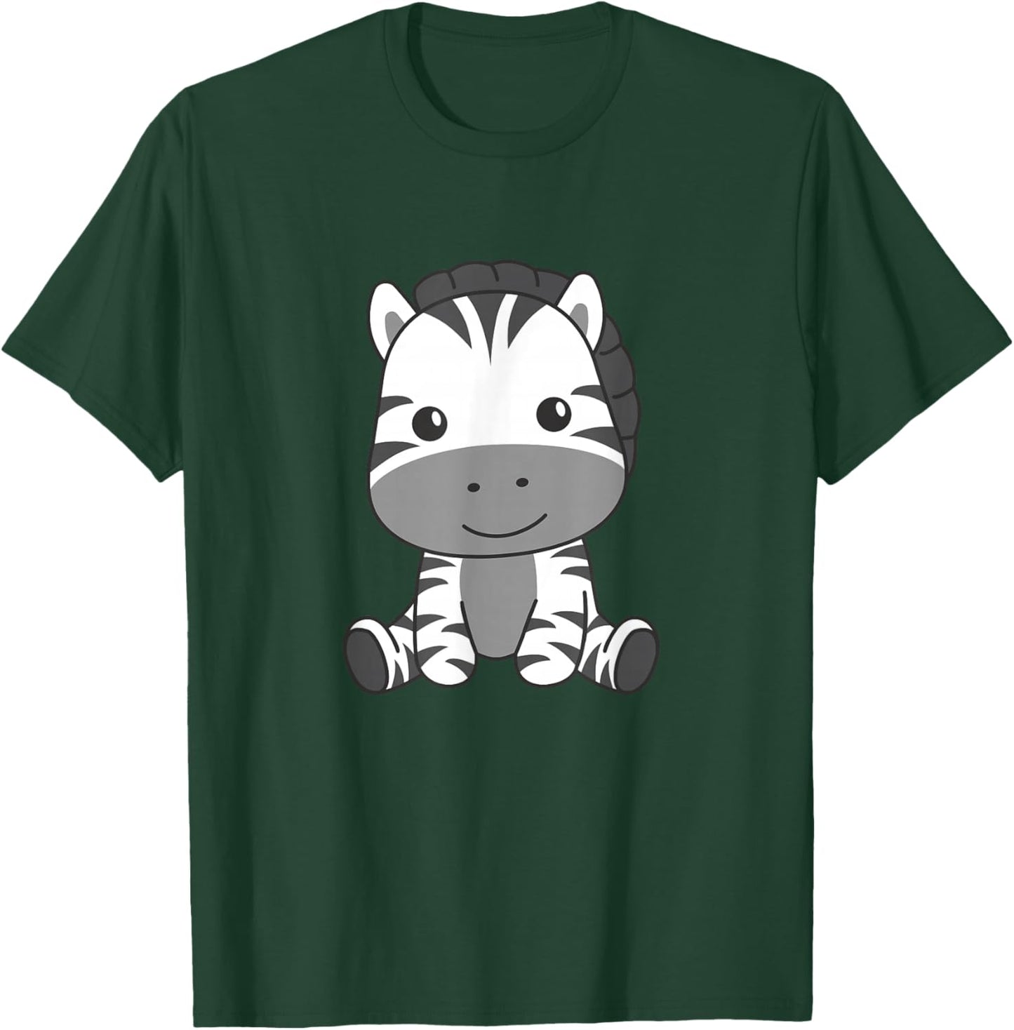 Zebra Cute Animals for Children Manga Zebra T-Shirt - T-Shirt | Forest