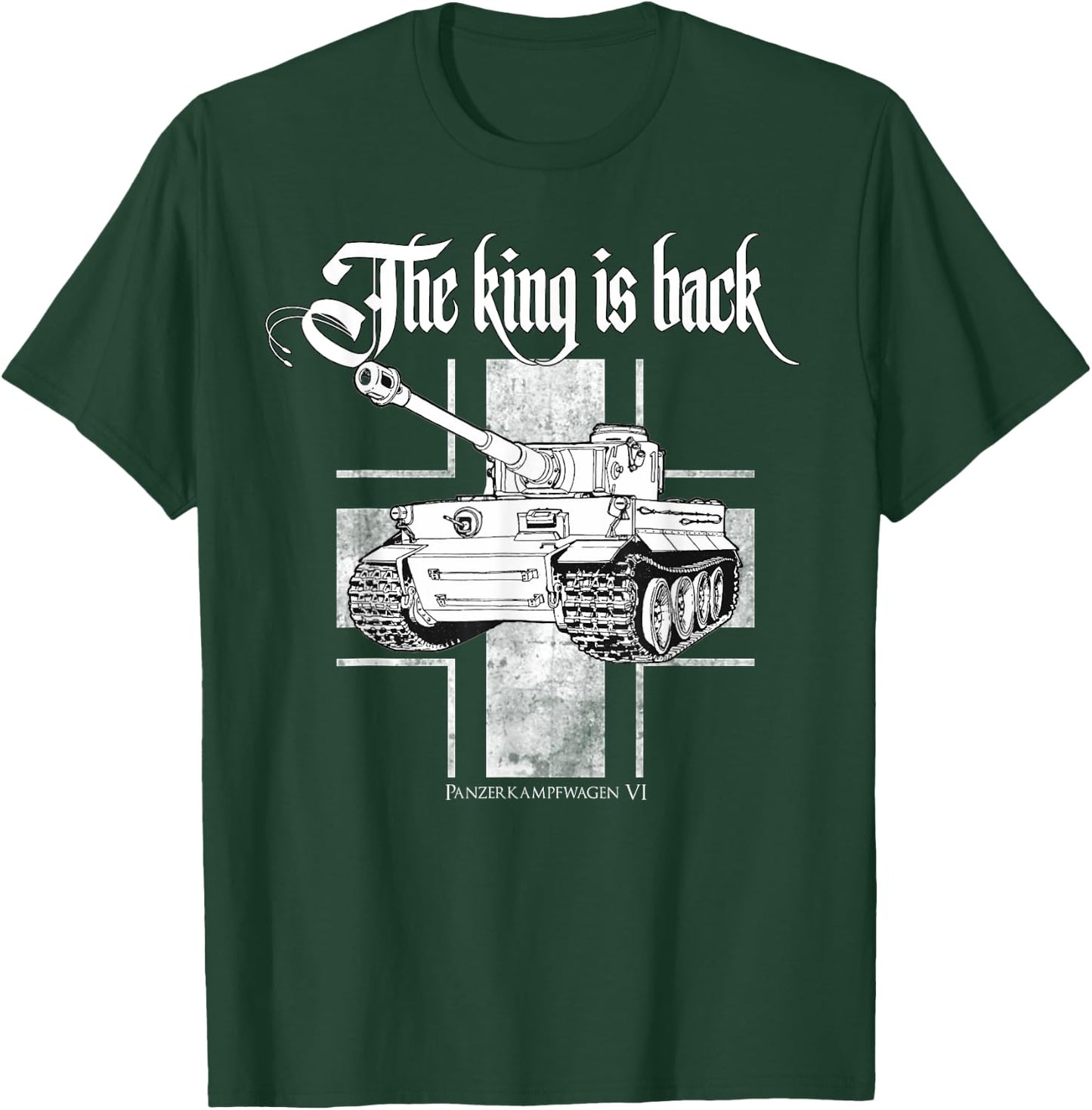 German King Tiger tank soldier WWII. warrior T-Shirt - T-Shirt | Forest