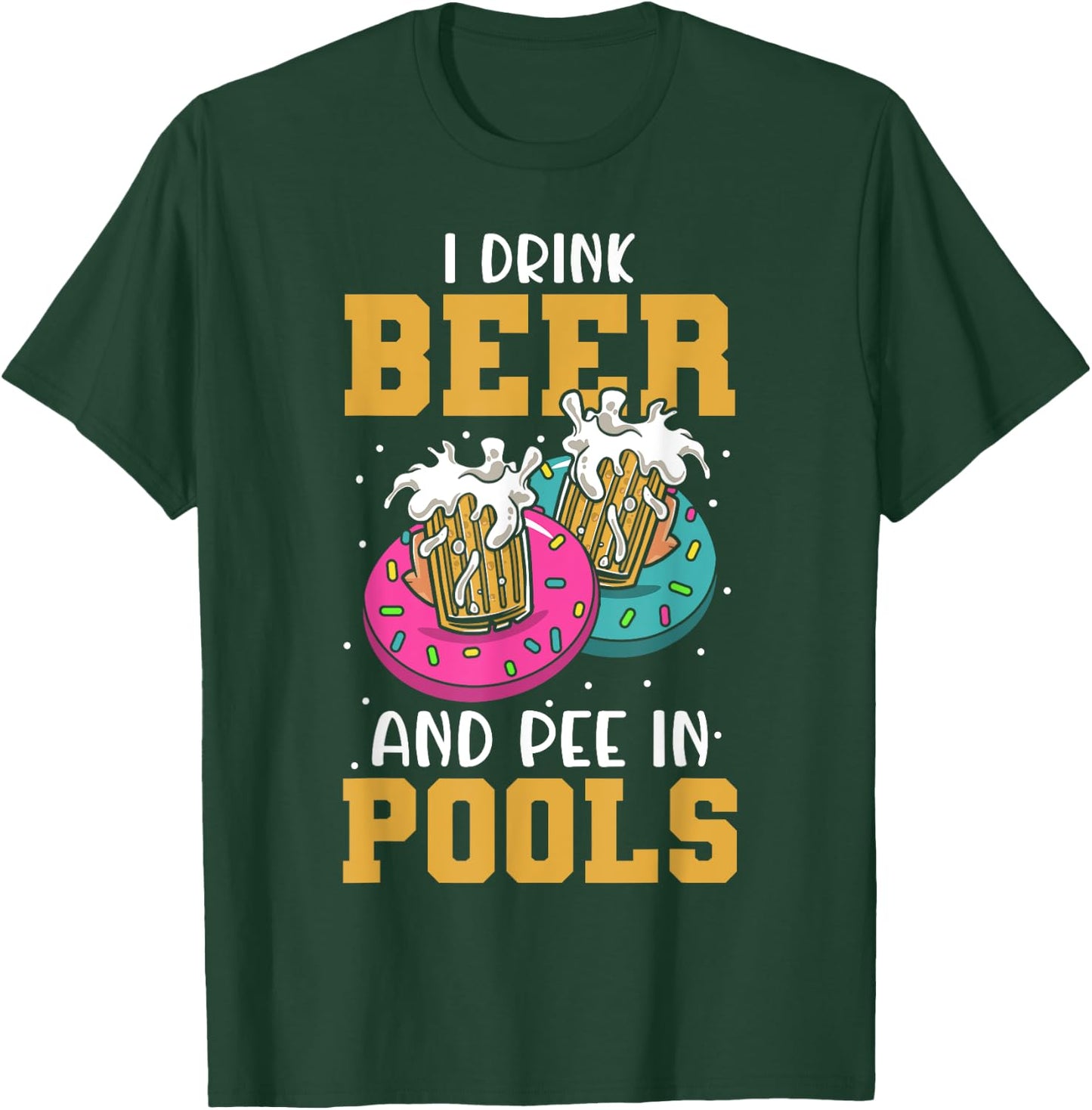 Funny I Pee In Public Pools Swimming Party Peeing In Pools T-Shirt - T-Shirt | Forest