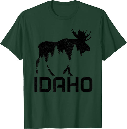 Idaho Vintage Moose Souvenir T-Shirt - T-Shirt | Forest