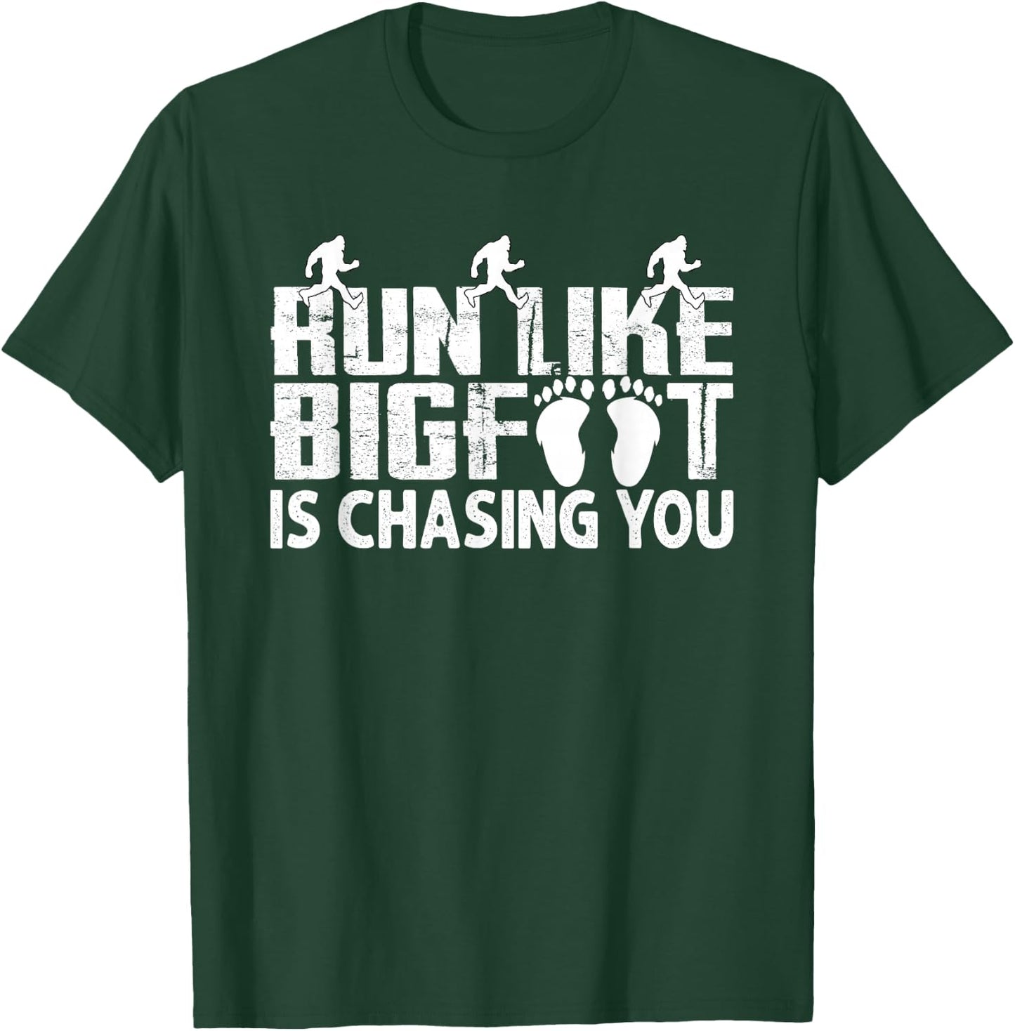 Run Like Bigfoot Is Chasing You Funny Sasquatch Running Meme T-Shirt - T-Shirt | Forest