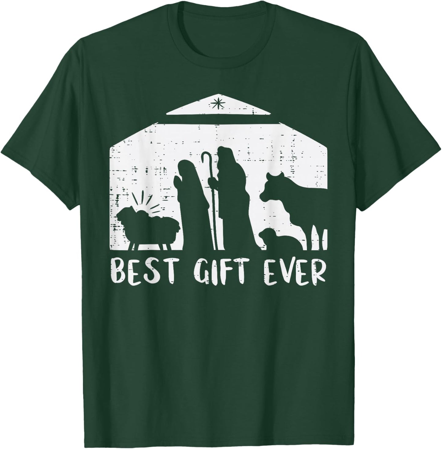 Christmas Best Gift Nativity Xmas Christian Men Women Kids T-Shirt - T-Shirt | Forest