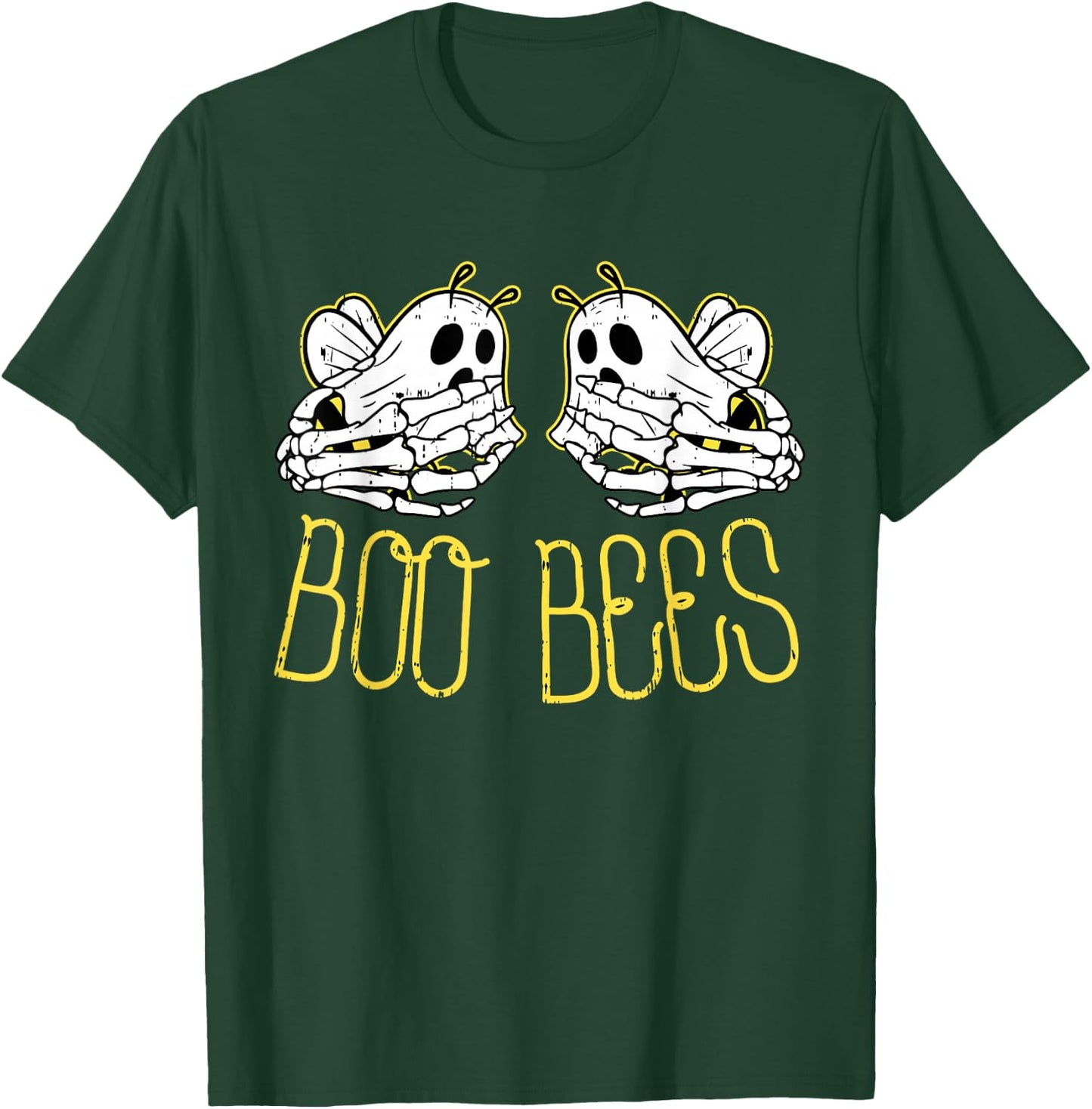 Boo Bees Skeleton Hand Funny Halloween Couple Costume T-Shirt - T-Shirt | Forest