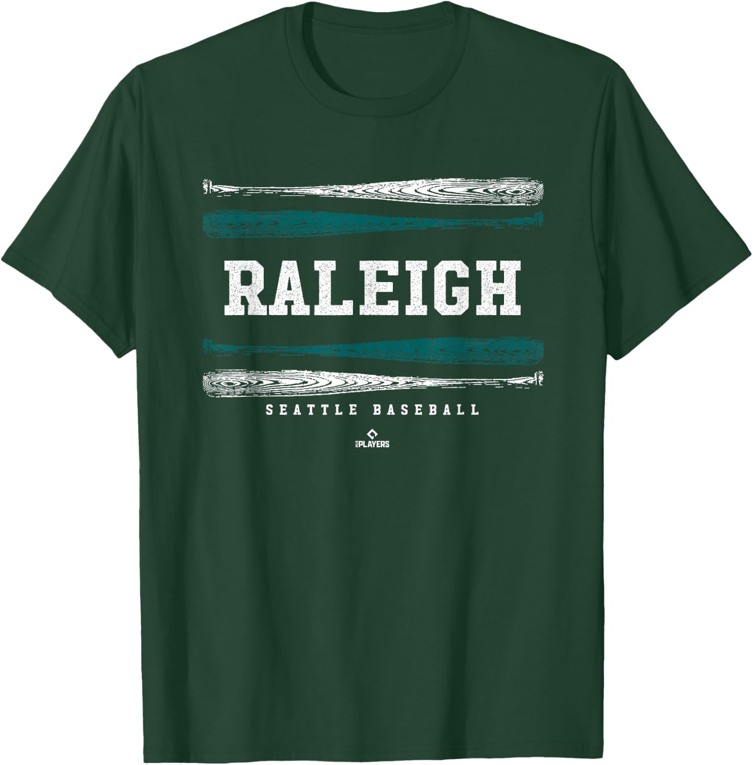 Vintage Baseball Bat Gameday Cal Raleigh Seattle MLBPA T-Shirt - T-Shirt | Forest