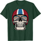 Retro Skull wearing Motorcycle Helmet and Sunglasses Design T-Shirt - T-Shirt | Forest