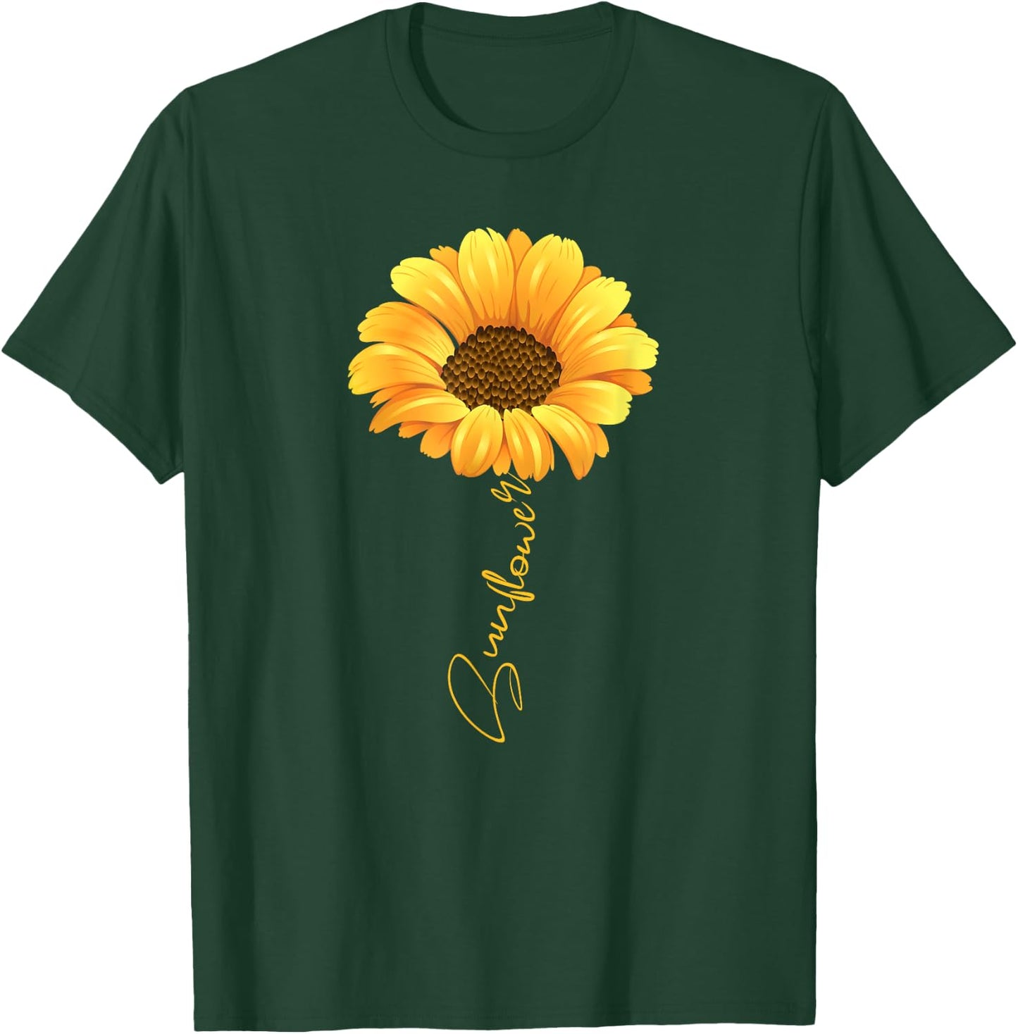 Beautiful sunflower with lettering sunflower shirt T-Shirt - T-Shirt | Forest