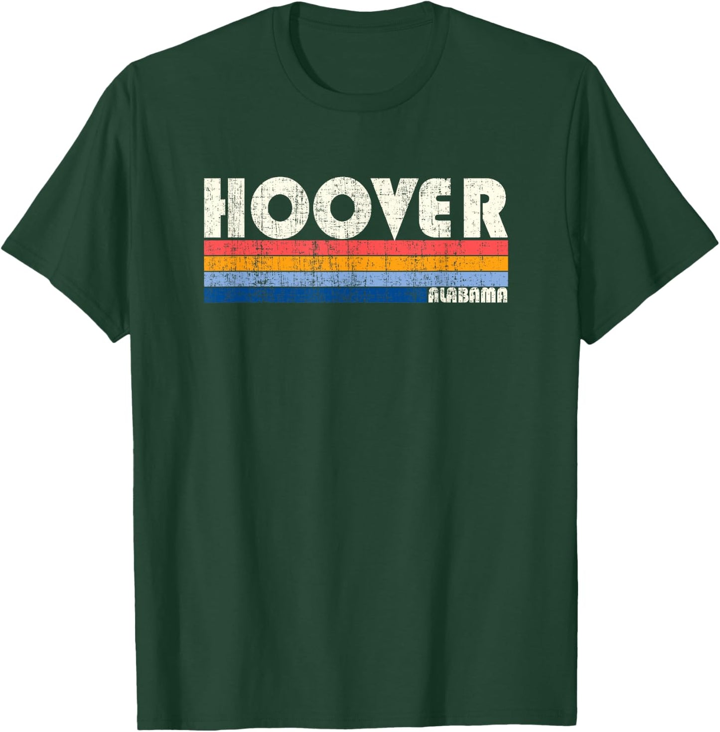 Retro Vintage 70s 80s Style Hoover, AL T-Shirt - T-Shirt | Forest