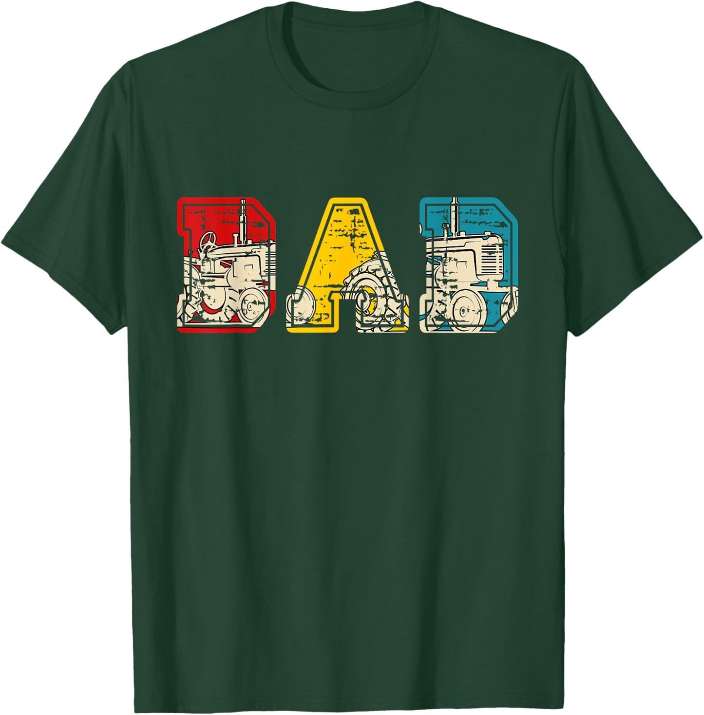 Vintage DAD Costume Tractor Matching Driver Family Lover T-Shirt - T-Shirt | Forest