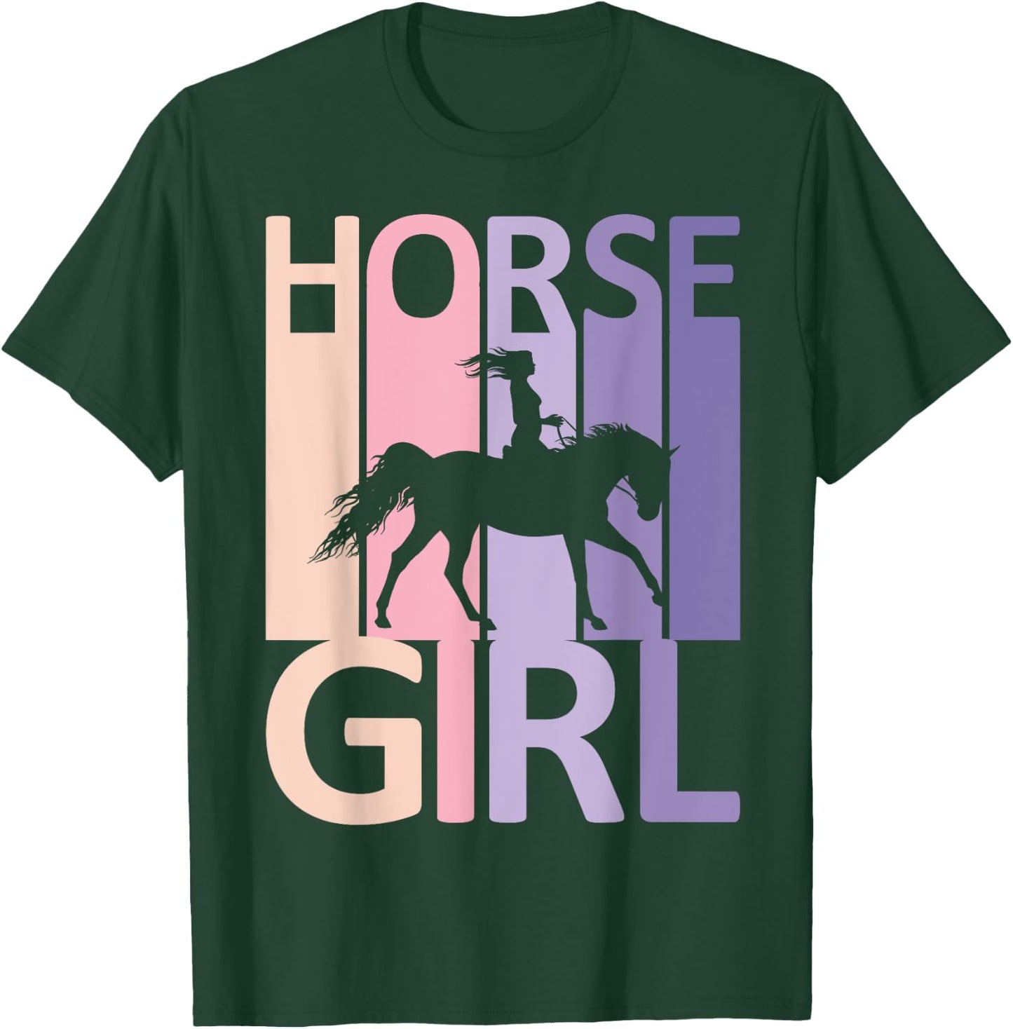 Horse Girl Country Woman Girl HorseBack Rider Equestrian T-Shirt - T-Shirt | Forest