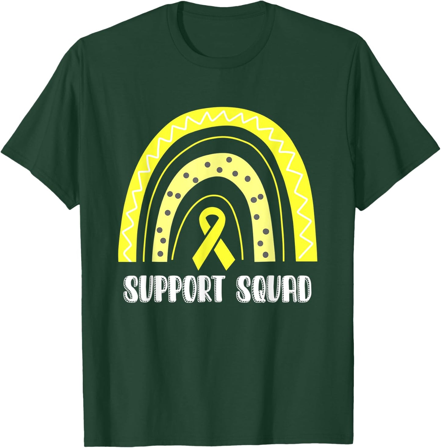 Support Squad Yellow Rainbow Myxoid Liposarcoma Awareness T-Shirt - T-Shirt | Forest