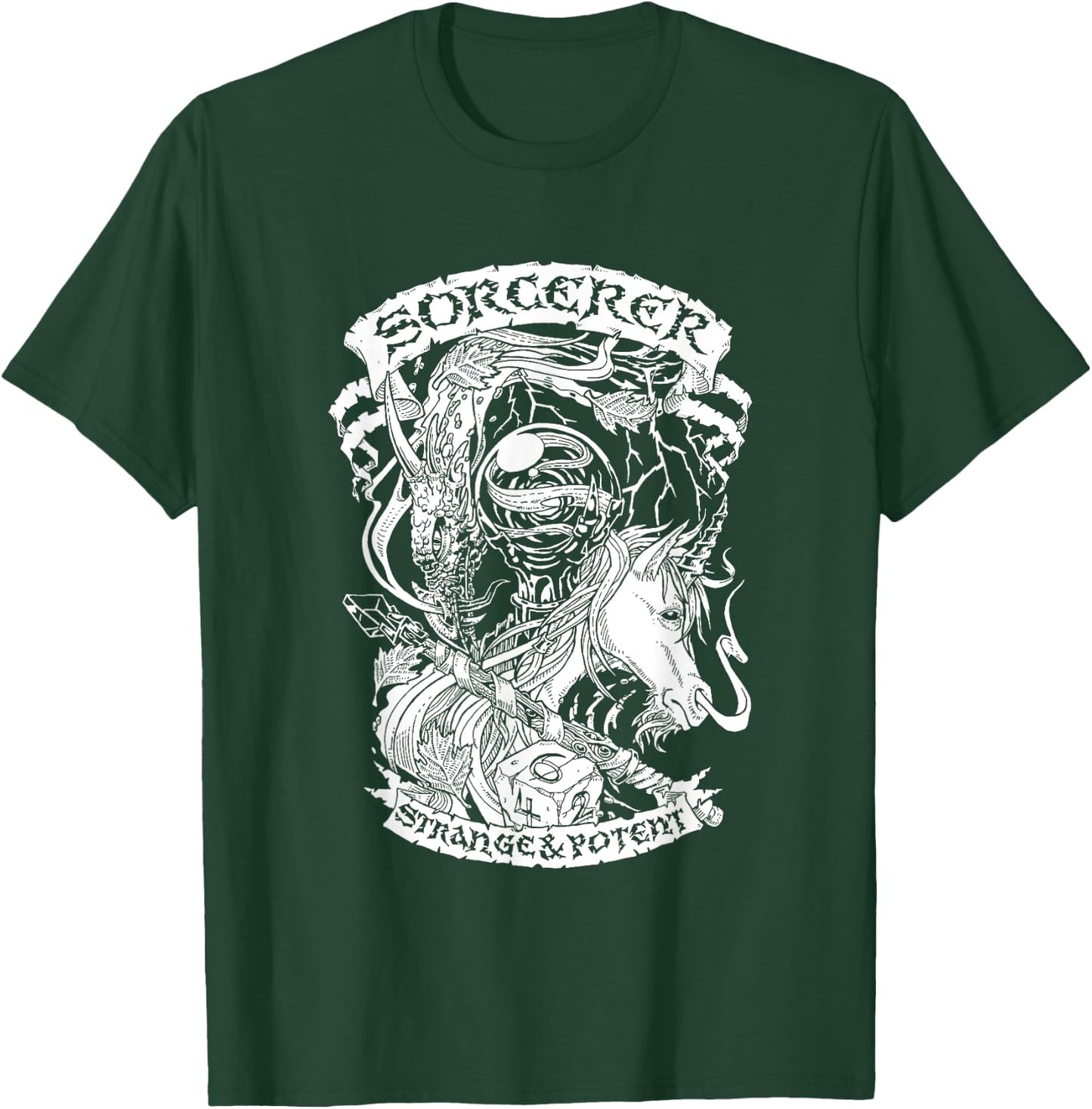 Fantasy Role-Playing Game (RPG) Sorcerer T-Shirt - T-Shirt | Forest