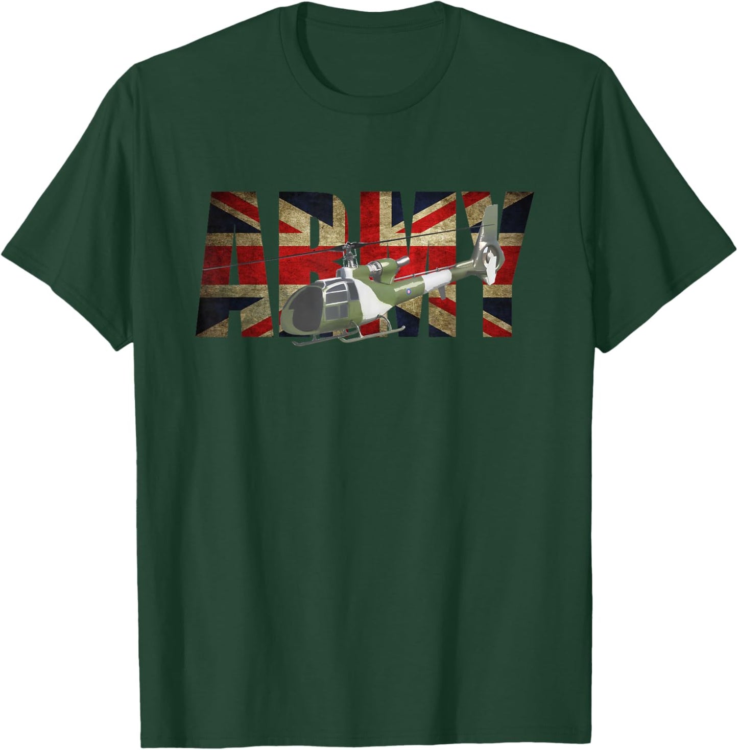 British Army Gazelle Helicopter T-Shirt - T-Shirt | Forest