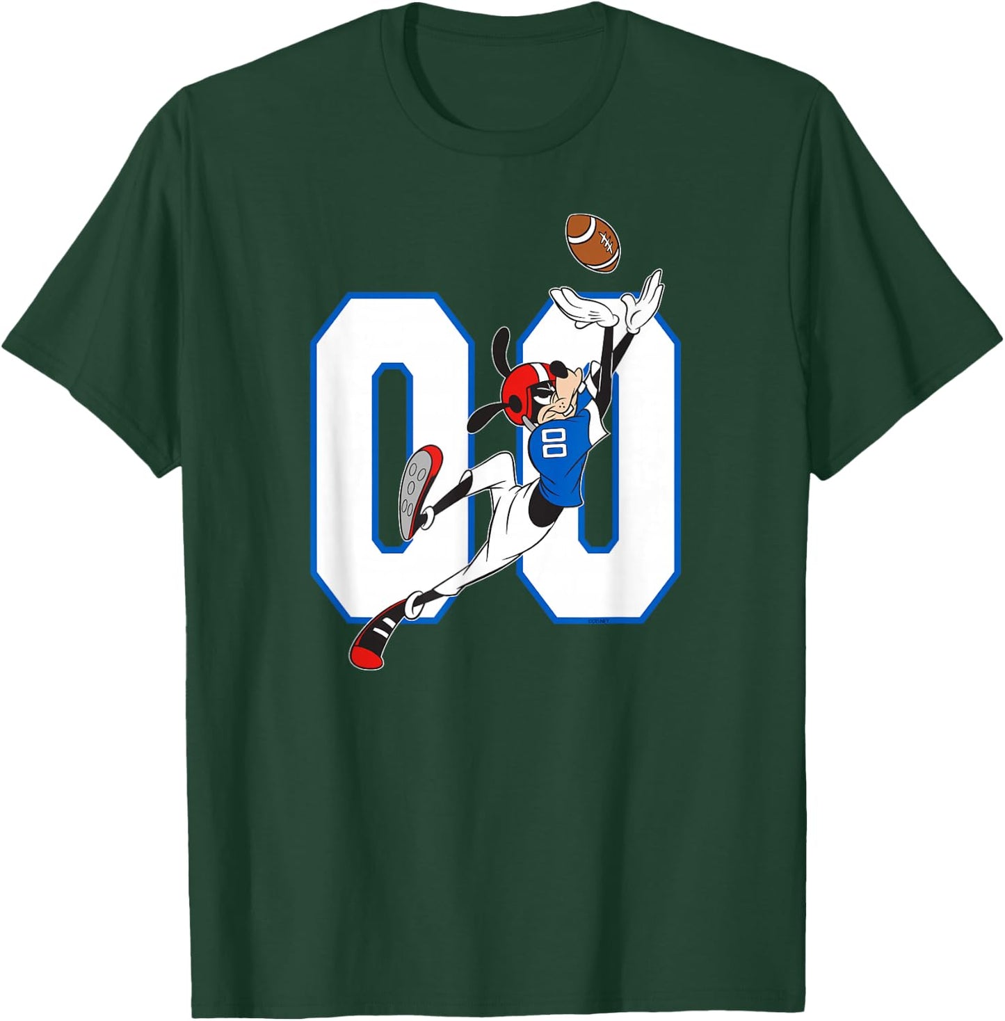 Disney Goofy #00 Football Catch Sports T-Shirt - T-Shirt | Forest