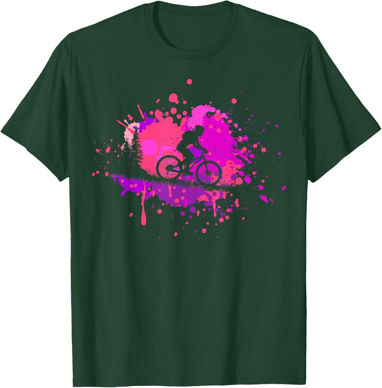 MTB for Mountain Biker | Girls Retro Mountain Bike T-Shirt - T-Shirt | Forest