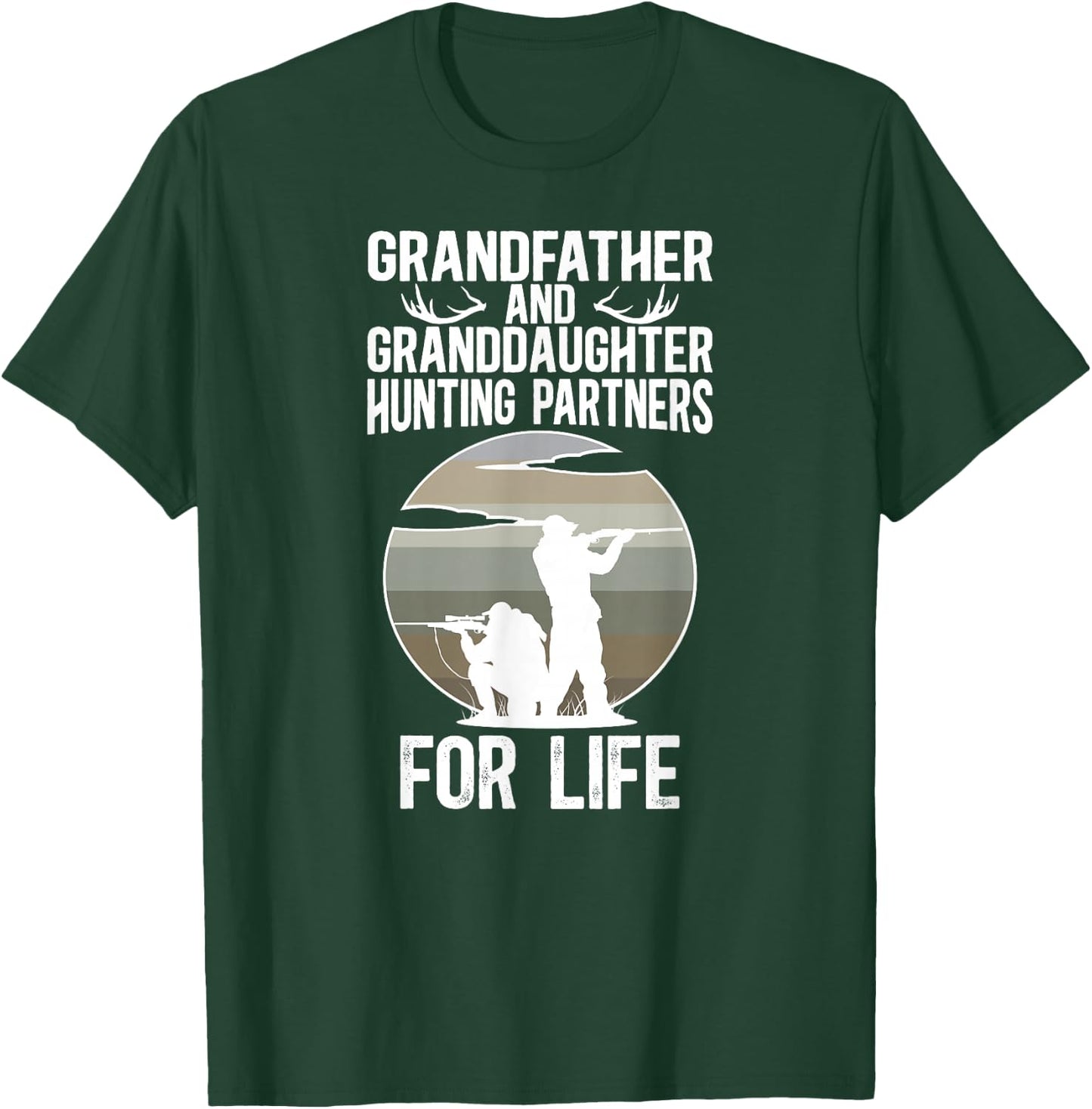 Grandfather And Granddaughter Hunting Buddies T-Shirt - T-Shirt | Forest