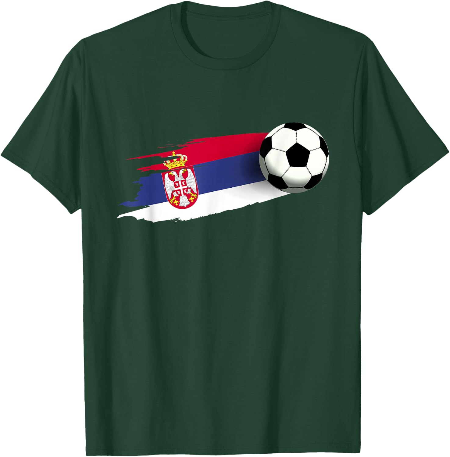 Serbia Flag Jersey Serbian Soccer Team Serb or Serbian T-Shirt - T-Shirt | Forest