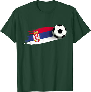 Serbia Flag Jersey Serbian Soccer Team Serb or Serbian T-Shirt - T-Shirt | Forest