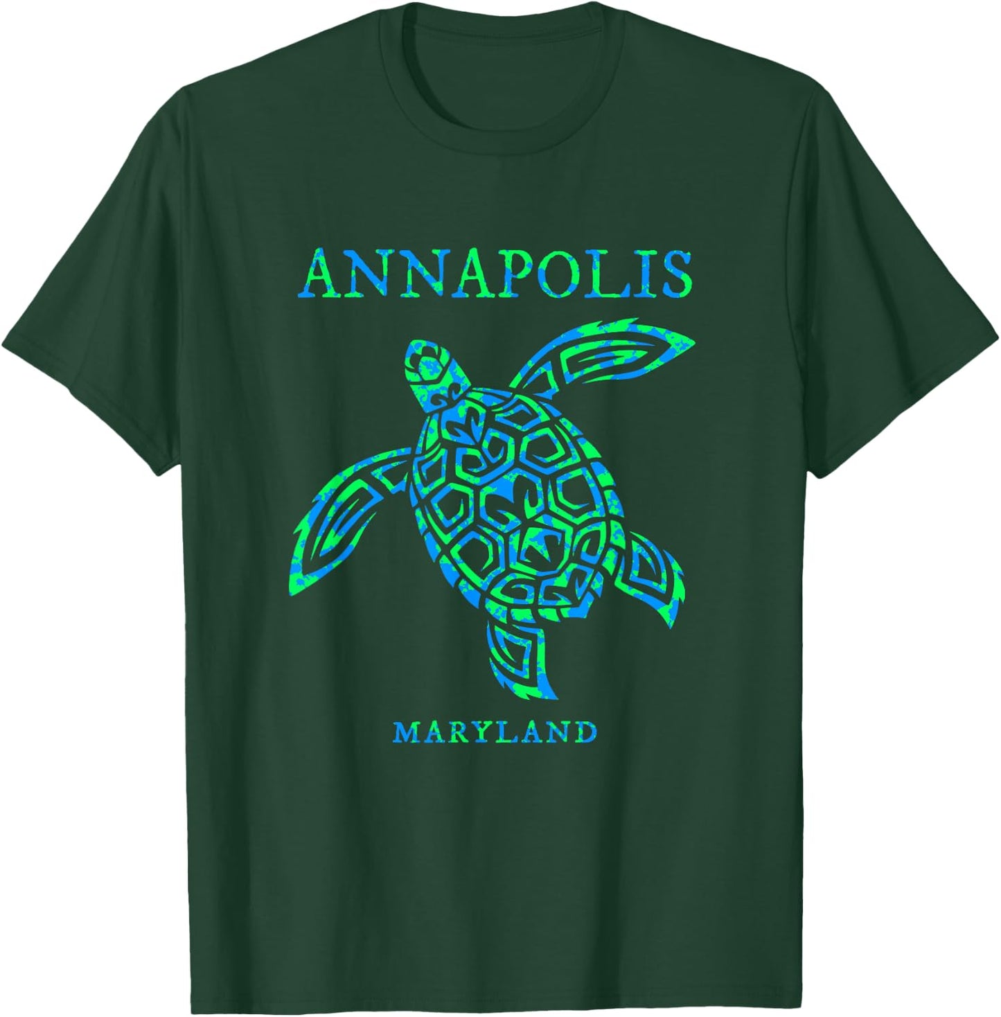 Annapolis Maryland Sea Turtle Boys Girls Vacation Souvenir T-Shirt - T-Shirt | Forest