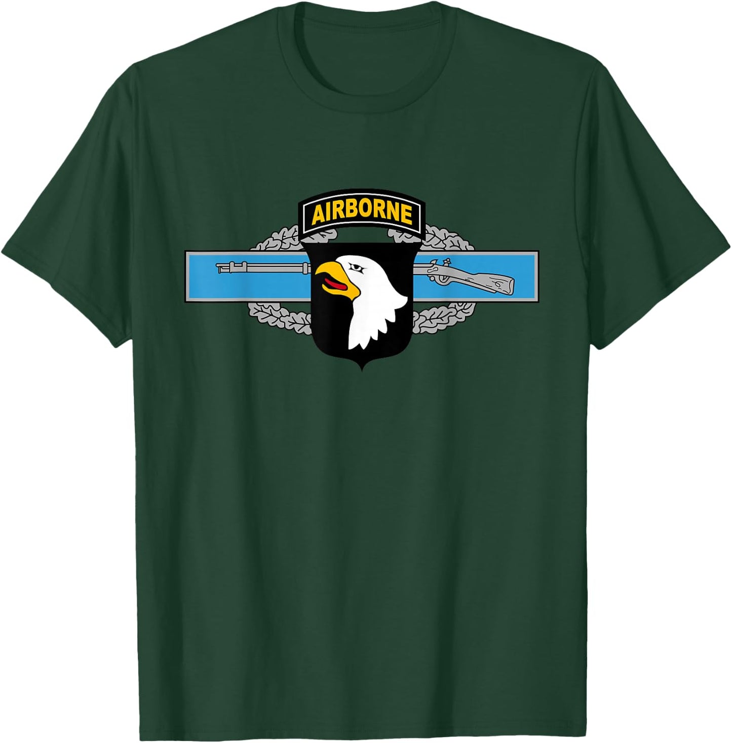 101st Airborne Patch - Combat Infantryman Badge (CIB) T-Shirt - T-Shirt | Forest