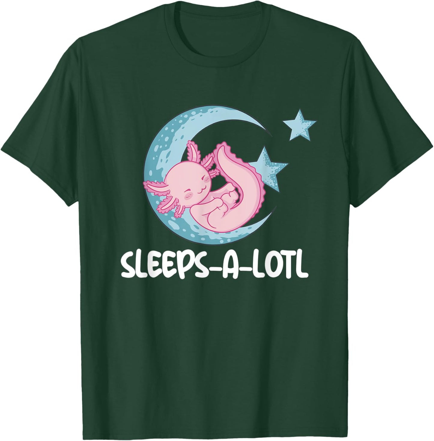 Sleeps-A-Lotl Sleeping Axolotl Kids Sleeping Axolotl T-Shirt - T-Shirt | Forest