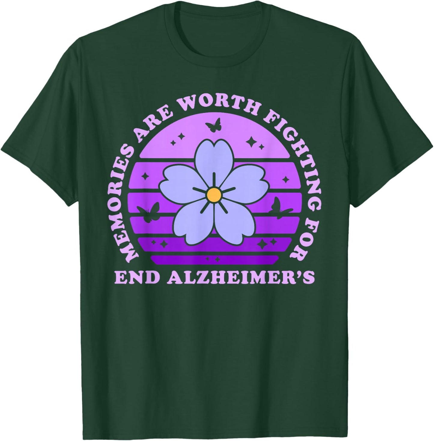 Memories are Worth Fighting for Alzheimer's Awareness Day T-Shirt - T-Shirt | Forest