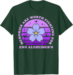Memories are Worth Fighting for Alzheimer's Awareness Day T-Shirt - T-Shirt | Forest