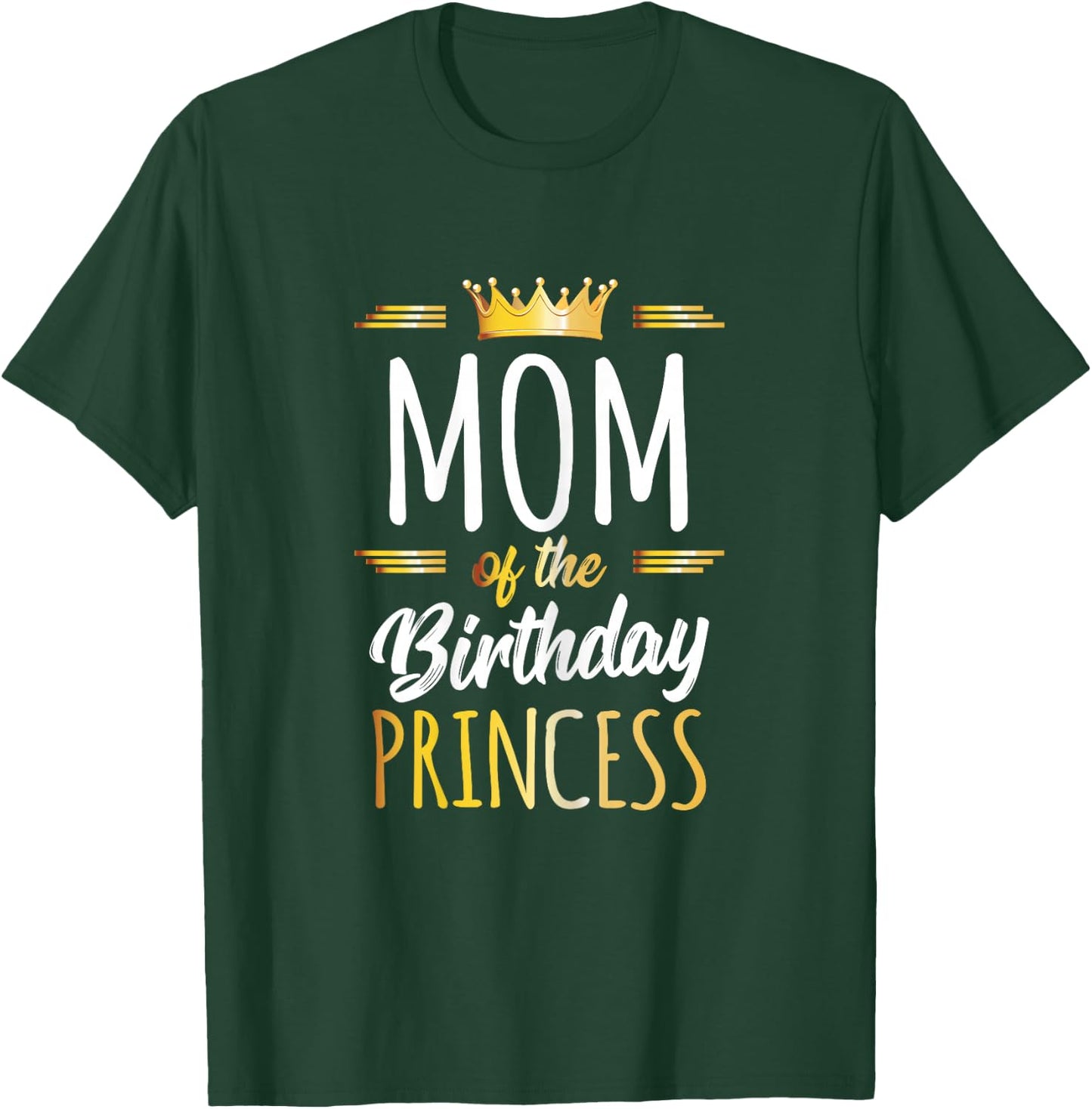 Mom of The Birthday Princess Mommy Women Birthday Party T-Shirt - T-Shirt | Forest