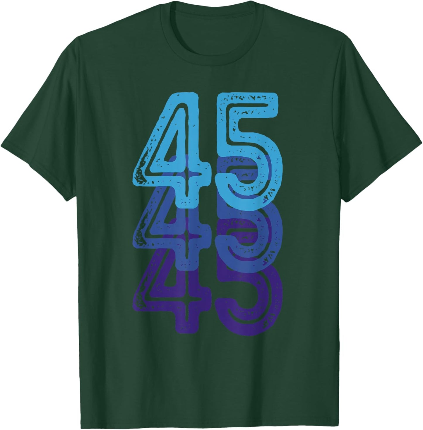 Number 45 Blue Best Classic College Style Birthday Funny T-Shirt - T-Shirt | Forest