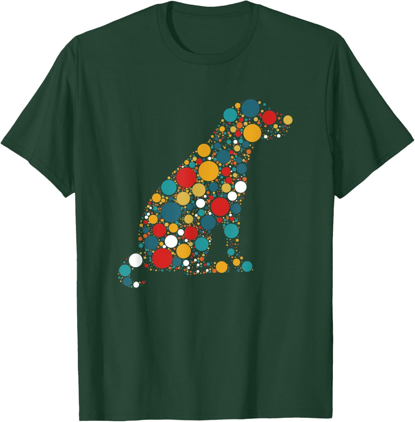 Colorful Polka Dot Dog Lovers International Dot Day Women Kids T-Shirt - T-Shirt | Forest