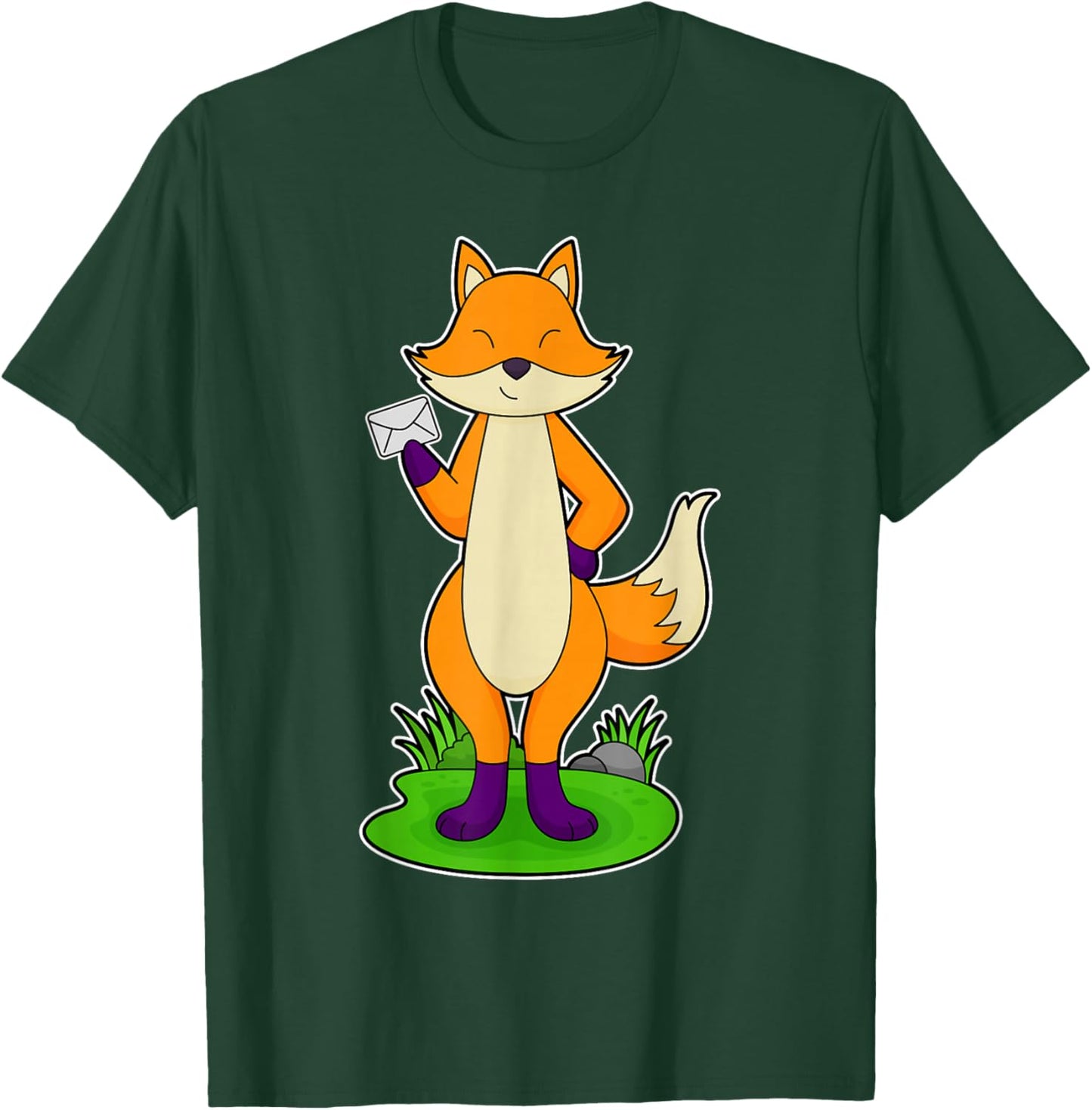 Fox Postman Letter T-Shirt - T-Shirt | Forest