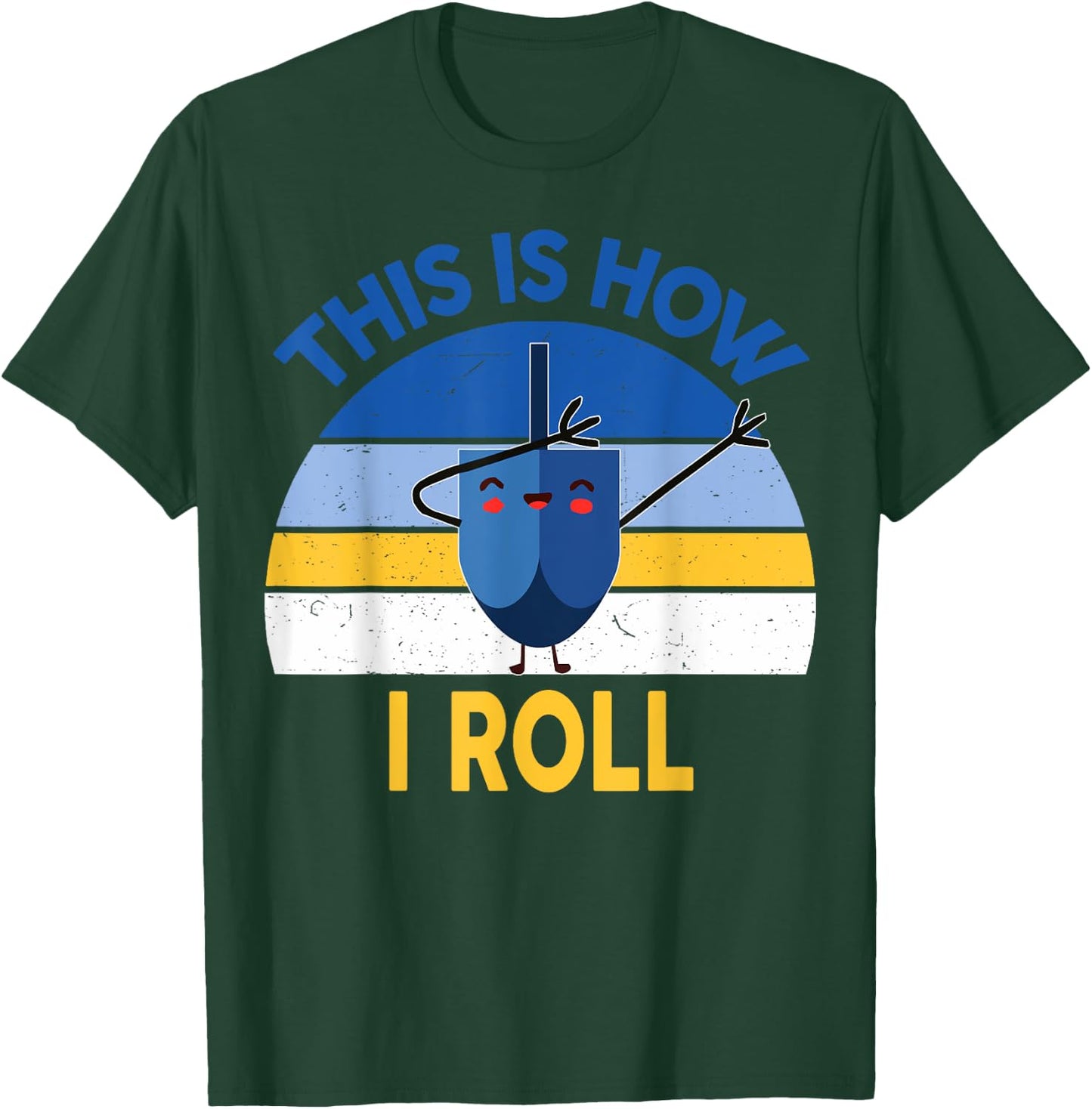 Hanukkah This Is How I Roll Dabbing Kids Toddler Boys Teens T-Shirt - T-Shirt | Forest