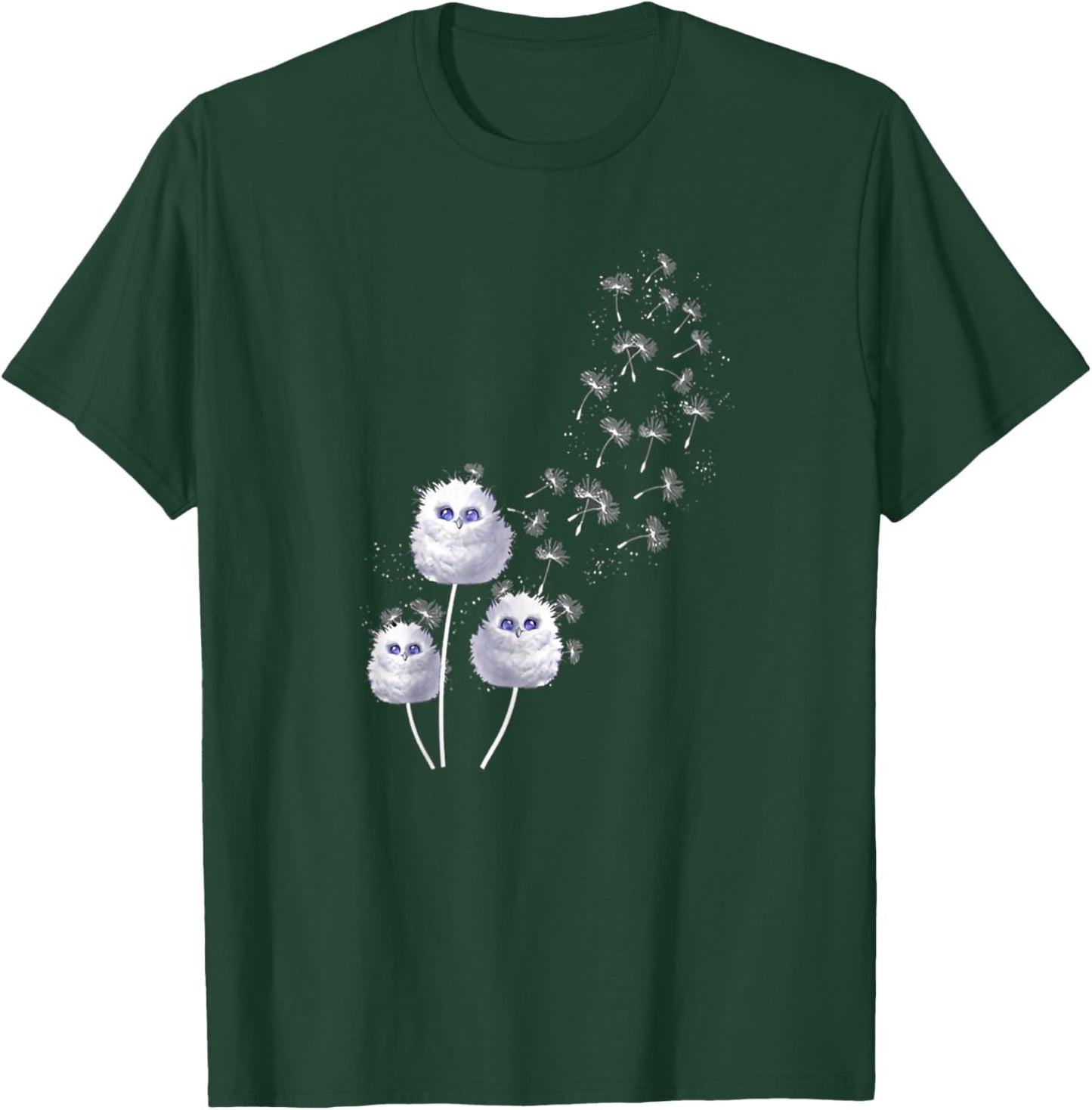 Funny dandelion owls women men motivational T-Shirt - T-Shirt | Forest